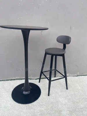 A Set of Bar Table With a Bar Stools Imported