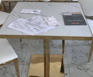 80m Acrylic Table With Gold Legs
