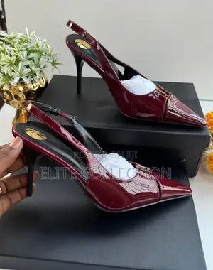 Saint Laurent Patient Heels Size 37 to 42 Color: Wine and Black L