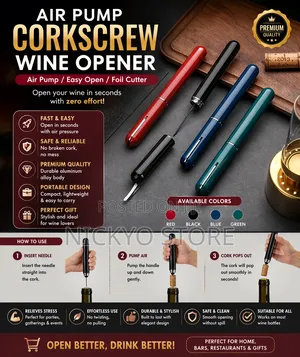 Air Pump Wine Opener (Pressure Cork Remover)