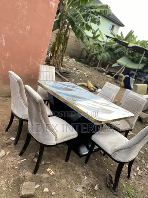 Brand New 6-Seater Marble Dining Table Set. Modern Durable