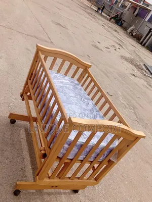 Imported Very Strong Movable Baby Cot With Brand New Mattress