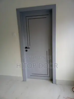Hitops HDF Door Light Gray With Frame and Architrave