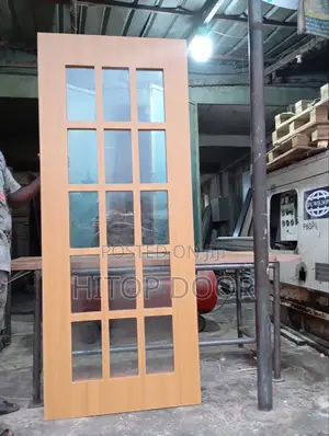Modern Hitops HDF French Door With Frame and Architrave
