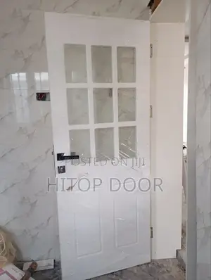 Superb HDF French Door Perfect White With Frame and Architrave