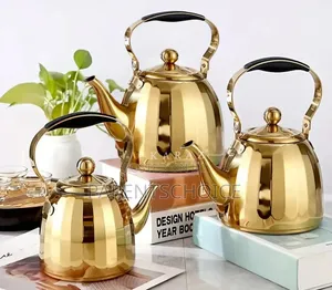 Stylish Gold Stainless Steel Teapot With Infuse