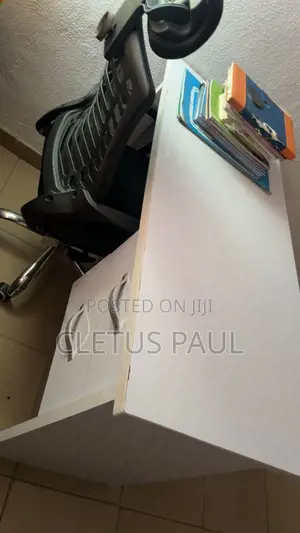 2 White Office Table With Drawers