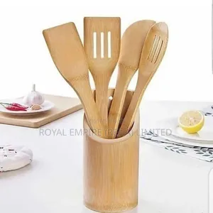 Wooden Spoon Set (Wooden Kitchen Utensil Set With Holder)