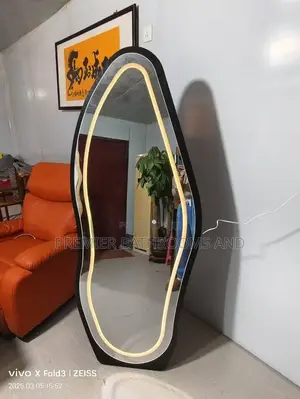 Shapeless Standing Dressing Mirror Black With Light
