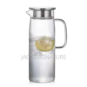 1.5lit Glass Water Jug Pitcher With Lid
