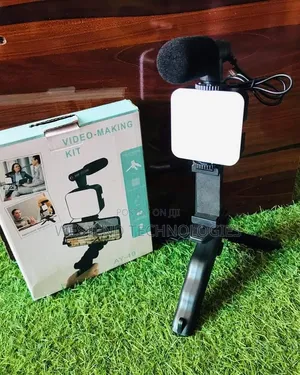 Ay49 Video Making Kits, Mic+Phone Holder+Led Light+Tripod+Remote