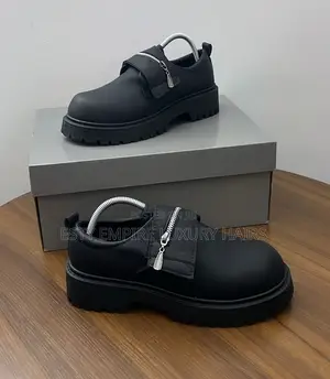 2025 Balenciaga Platform Oxford Zip Flap Shoe