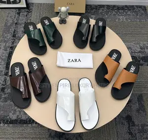 New Zara Patent Leather Men Pam-Slippers