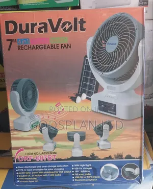 Duravolt Rechargeable Fan 7 Inches 4in1