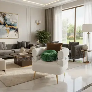 Accent Single Chair,Off White With Gold Legs and Pillows