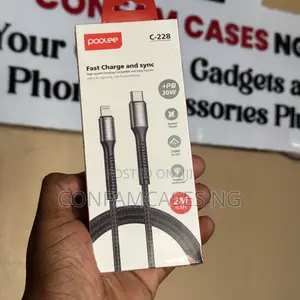 Poolee Type C to iPhone Lightning Braided 30w Fast Charging 2m Cable