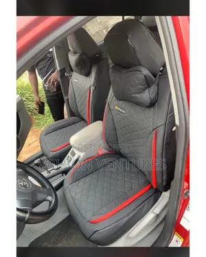 Red Line Smiley Car Seat Cover