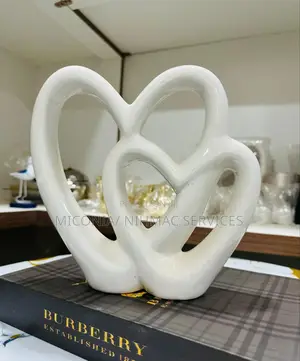 Double Heart Ceramic Decor