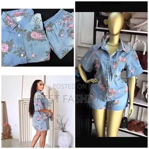 Luxury Ladies 2pcs Jeans Shorts