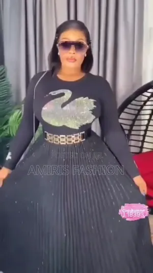 Stretching Pin Down Top and Printed Skirt,With Picture Belt Inclusive,