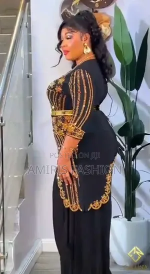 Stoned Beautiful Turkey Black Gown