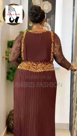 Brown Chocolate Elegant Turkey Long Gown