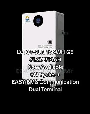 Lvtopsun 16kwh G3 Lithium Battery – 51.2v | 314ah | 8000 Cycles