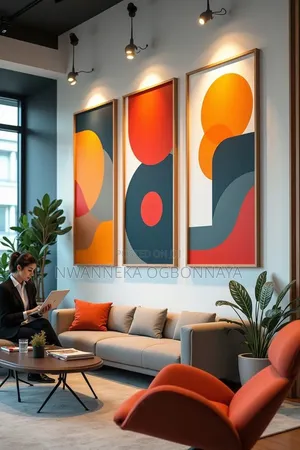3set Quality Canvas Printing With Acrylic Glass