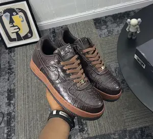 Quality Luxury Nike Air Force 1 Low Croc /Fauna Brown