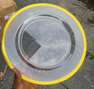 Acrylic Gold Rim Charger Plate. 50pcs