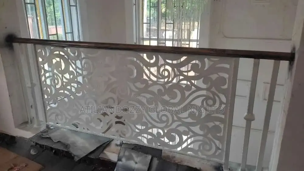 White Laser Cut Design Rails