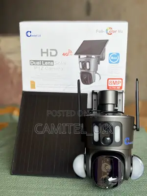 4g Ubox Dual Lens Solar Camera With Floodlights