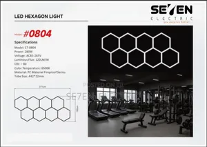 Ceiling Mount Garage Lighting 8 Hexagon