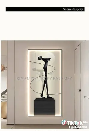 Led Human Sculpture Design Wall Art Frame Light