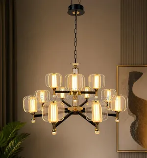 Modern Glass Led Drop Chandelier Light