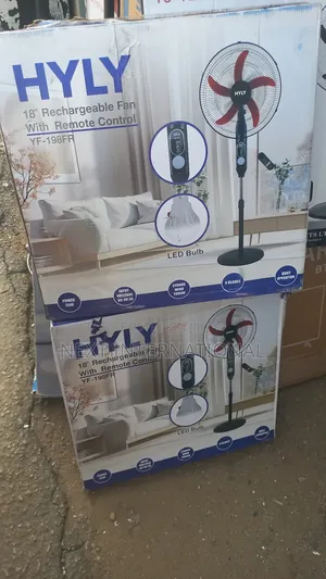 Hyly Rechargeable Fan 18 Inches With Remote Control and Bulbs