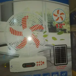 12 Inches Table Fan With Bluetooth and Solar Panels