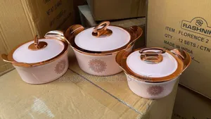 3pc Quality 800/1200/2000ml Orchid Insulated Food Warmer