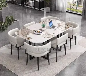 Hot Selling Modern Extendable Dining Room Set 1 Table and 6 Chairs