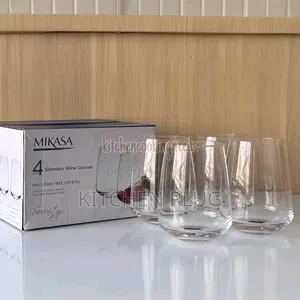 Mikasa-4pc Stemless Glasses-621ml Fine Lead-free Crystal