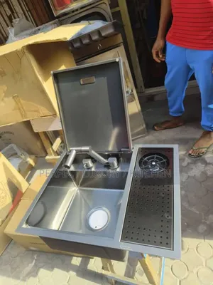 Luxury Single Bowl Kitchen Sink With Mixer Tap, Cup Wash