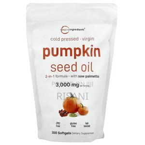 Pumpkin Seeds 2 in 1 by 300 Soft Gels Formula Enrich With Saw Palmetto