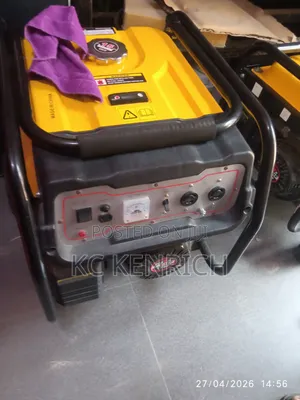 Bison Gasoline Key Generator With Tyres Eco 4.5kva
