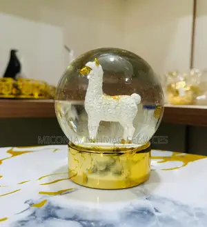 Luxury Alpaca Snow Globe Décor