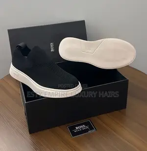 New Hugo Boss Black Slip on Sneakers