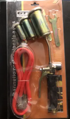 Gt Gas Blow Cutting Torch Kit With a Hose, Burner, and Nozzles.
