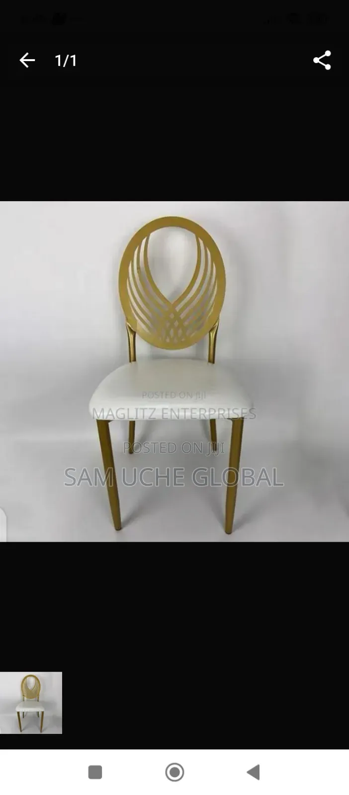 Event Chair Gold