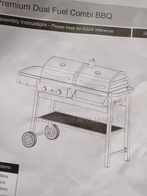 Gas and Charcoal BBQ Grill Premium Dual Fuel Combi BBQ