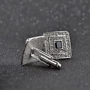 Silver Cufflinks for Men With Case