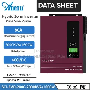 Anern 12v 2000watt Hybrid Inverter